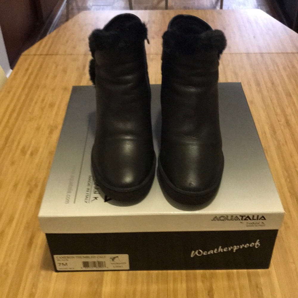 Aquatalia Cameron Weatherproof wedge booties - Picture 6 of 6